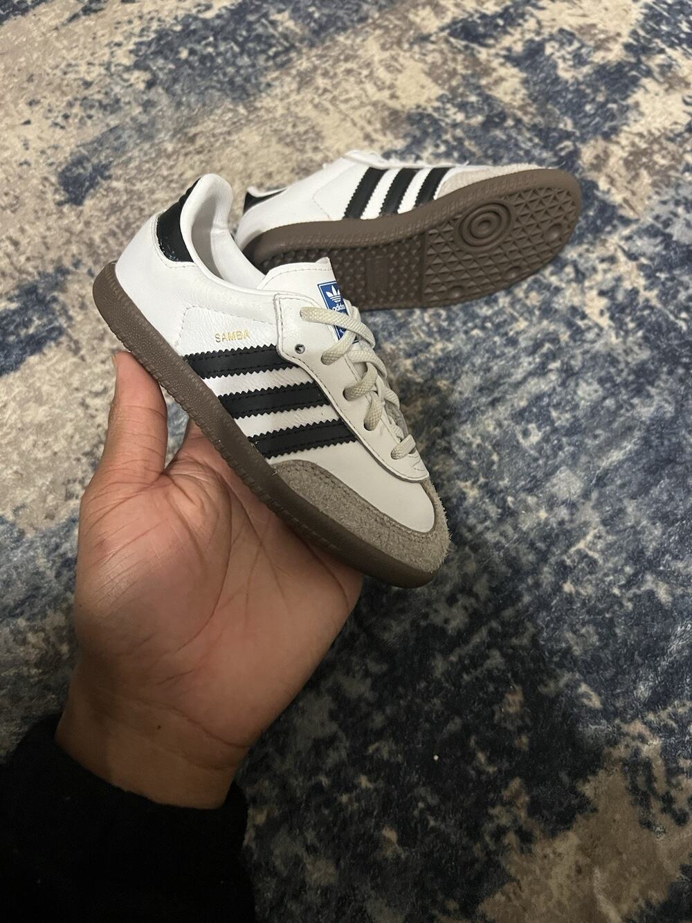 Size 10C- Adidas Samba OG Toddler Sneakers - White/Black/Gum IE3679 10K